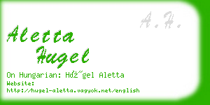 aletta hugel business card